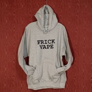 Benitez By Baylen Levine FRICK VAPE Gray Sweatshirt Hoodie Sz L Adult UNISEX
